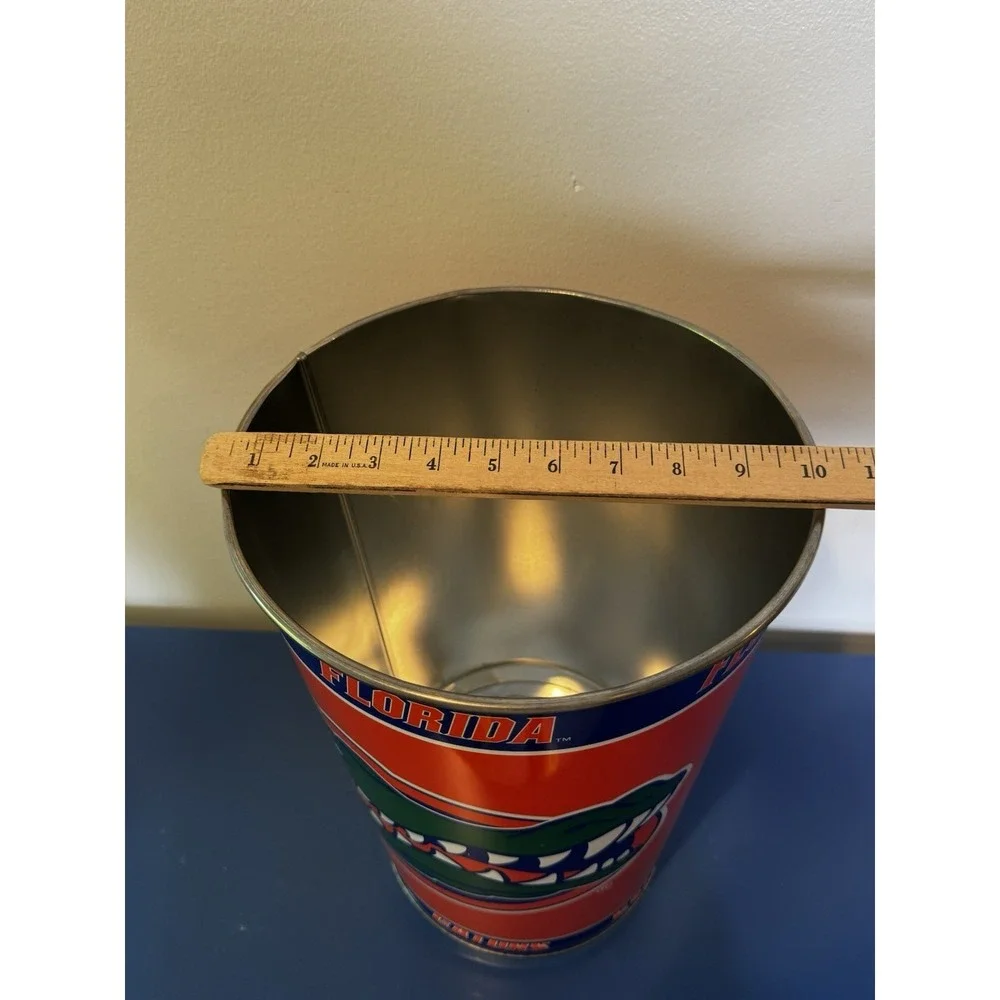 Vintage University of‎ Florida Metal Trash Can Y2K 15